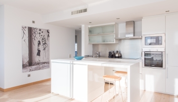 Resa Estates Ibiza for sale te koop apartment views Botafoch Talamanca kitchen side.jpg